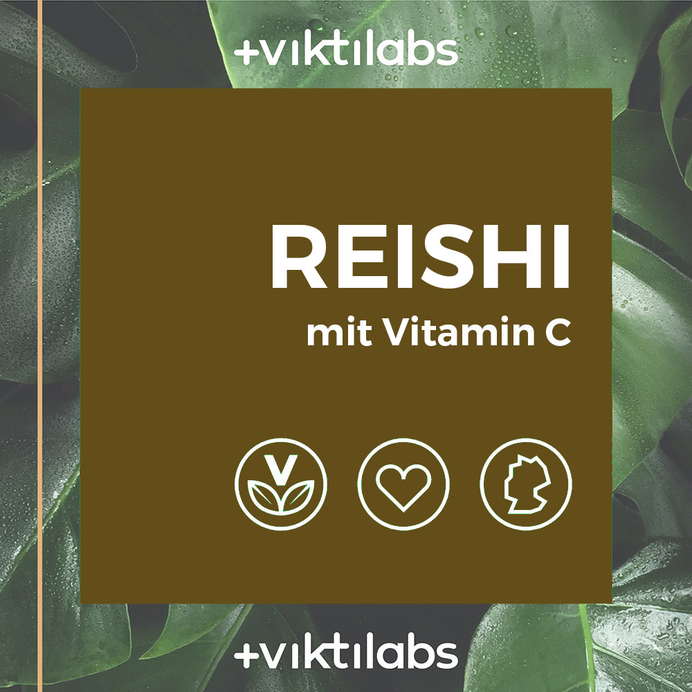 Premium Reishi Vitalpilz Extrakt Kapseln mit Vitamin C